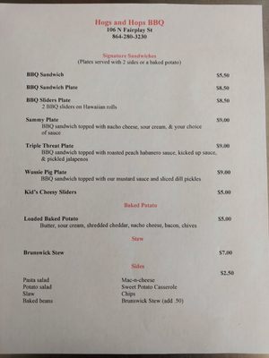 Menu photo 2 Hogs and Hops Seneca, SC