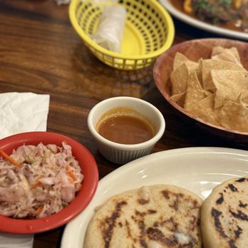 Glorias Cafe - Curtido and salsa for the pupusas - Mexican Near Me - Los Angeles, California Glorias Cafe - Curtido and salsa for the pupusas - Mexican Near Me - Los Angeles, California