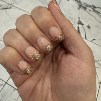 One L Professional - Galina's mani. Base is color 12, with gold glitter. - Nail Salons Near Me - New York, New York One L Professional - Galina's mani. Base is color 12, with gold glitter. - Nail Salons Near Me - New York, New York