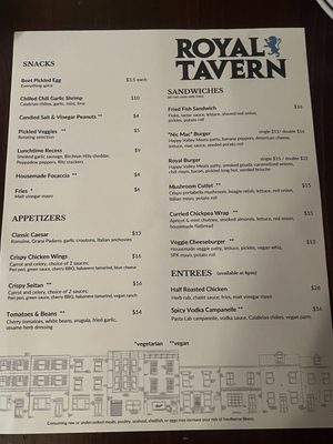 Menu photo 1 Royal Tavern Philadelphia, PA