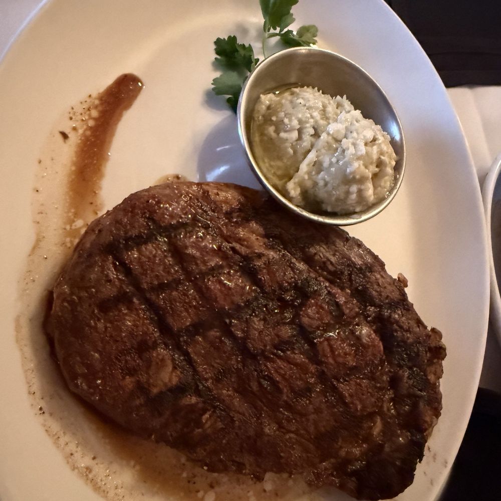 St. Elmo Steak House - Rib eye with blue cheese - Steakhouses Near Me - Indianapolis, Indiana St. Elmo Steak House - Rib eye with blue cheese - Steakhouses Near Me - Indianapolis, Indiana