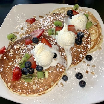 Carnivore - Pancakes with fruit, cream and granola was magical - Steakhouses Near Me - St. Louis, Missouri Carnivore - Pancakes with fruit, cream and granola was magical - Steakhouses Near Me - St. Louis, Missouri