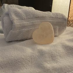 The Salt Lounge - towels and salt stone