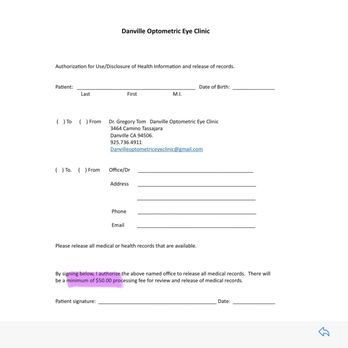 Danville Optometric Group - Charging for records release - Optometrists Near Me - Danville, California Danville Optometric Group - Charging for records release - Optometrists Near Me - Danville, California