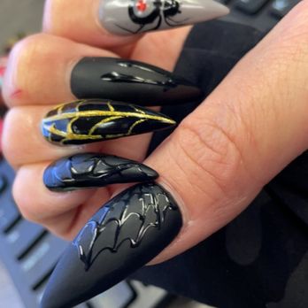 Dublin Nails - Black widow's deadly webs - Nail Salons Near Me - Dublin, California Dublin Nails - Black widow's deadly webs - Nail Salons Near Me - Dublin, California