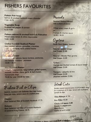 Menu photo 7 Fishers In The City Edinburgh, EDH