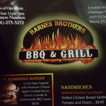 Barnes Brothers BBQ & Grill - Barbeque Near Me - Davie, Florida