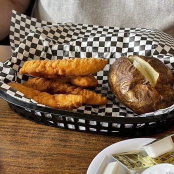Country Cafe - Chicken tender platter with baked potato. - Breakfast & Brunch Near Me - Hot Springs, Virginia Country Cafe - Chicken tender platter with baked potato. - Breakfast & Brunch Near Me - Hot Springs, Virginia