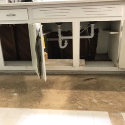 My floor has to be replaced; it was NOT wet. My cabinets cannot be rebuilt; they are 70-years old. My floor has to be replaced; it was NOT wet. My cabinets cannot be rebuilt; they are 70-years old.