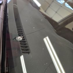 Nex Automotive - Rock chip and growing crack.