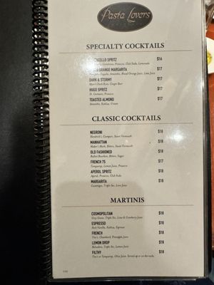 Menu photo 4 Pasta Lovers Trattoria New York, NY