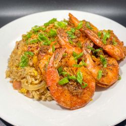 Antidotelv - Bacon Fried Rice with Garlic Shrimp