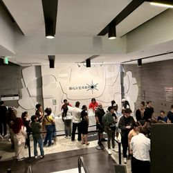 Silverspot Cinema - Main entrance area was tight. They check your tickets for entry before they let you up the escalator to your designated theater.