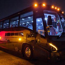 Mother Lode Adventures Charter Services - Great shot of one of our 54 Passenger Charter Bus with the reflection of one of the smaller shuttles...purely by accident!  :)