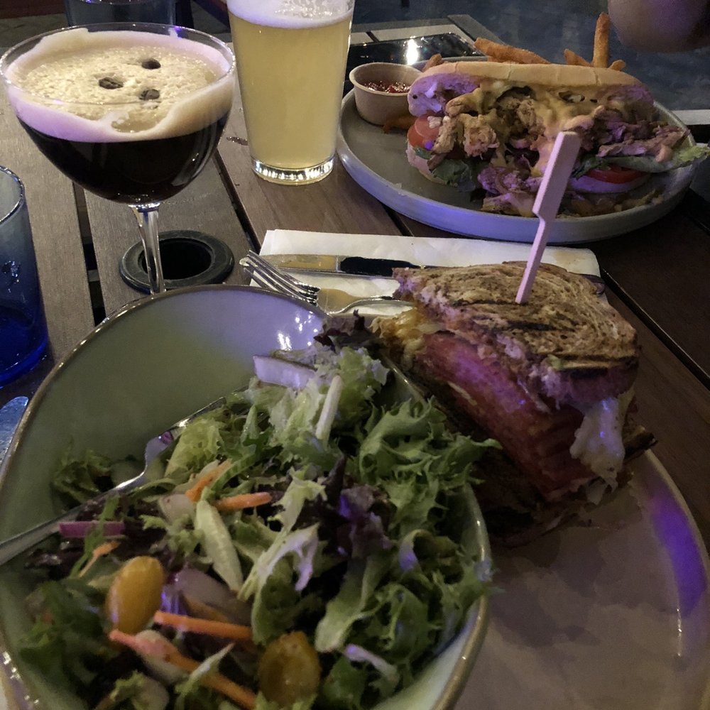 The Towne House - Food: Reuben sandwich with side salad and Chicken cheesesteak hoagie Drink: Espresso martini and Allagash beer - Burgers Near Me - Media, Pennsylvania The Towne House - Food: Reuben sandwich with side salad and Chicken cheesesteak hoagie Drink: Espresso martini and Allagash beer - Burgers Near Me - Media, Pennsylvania