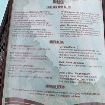 Cloud Social Rooftop Bar - Menu - Cocktail Bars Near Me - New York, New York
