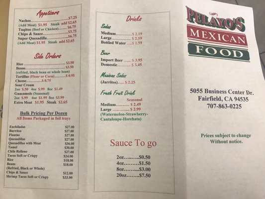 Menu photo 7 Pelayo's Mexican Food Fairfield, CA Menu photo 7 Pelayo's Mexican Food Fairfield, CA