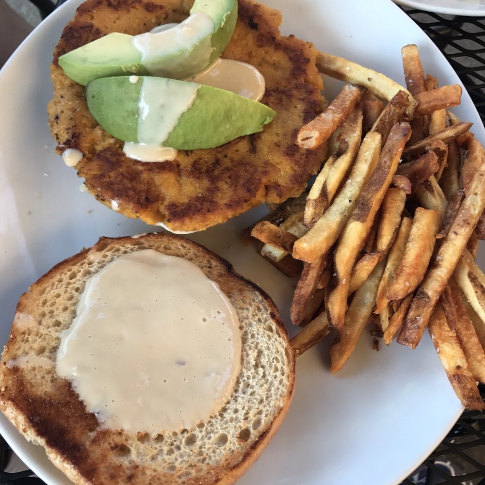 Babcock's Grove House - Sweet Potato Burger with Fries! - Comfort Food Near Me - Lombard, Illinois Babcock's Grove House - Sweet Potato Burger with Fries! - Comfort Food Near Me - Lombard, Illinois