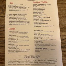 Drink Menu Drink Menu