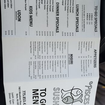 Pisces Sushi - To go specials - Sushi Bars Near Me - Reno, Nevada Pisces Sushi - To go specials - Sushi Bars Near Me - Reno, Nevada