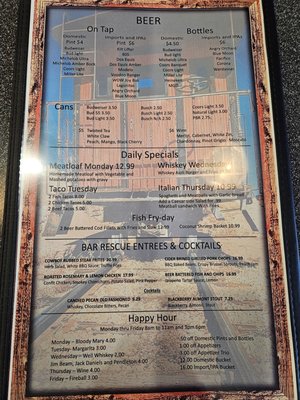 Photo of Tumbleweed Grill And Bar - Apache Junction, AZ, US. Menu (portion)