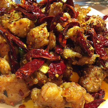 Lao Sze Chuan - Szechuan mala chicken (fried then cooked with dried peppers and chili oil) - Szechuan Near Me - Chicago, Illinois Lao Sze Chuan - Szechuan mala chicken (fried then cooked with dried peppers and chili oil) - Szechuan Near Me - Chicago, Illinois