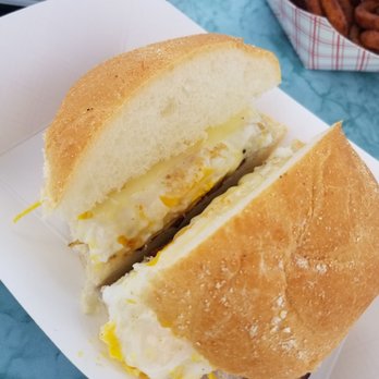 Pa's Place - Egg cheese bacon on a hard roll - Breakfast & Brunch Near Me - Guilford, Connecticut Pa's Place - Egg cheese bacon on a hard roll - Breakfast & Brunch Near Me - Guilford, Connecticut