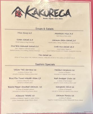 Menu photo 3 Kakurega Costa Mesa, CA