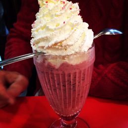 Strawberry mint milkshake