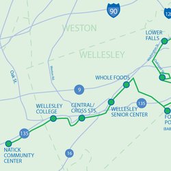 MetroWest Regional Transit Authority - The route of the #8 bus
