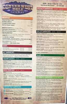 Menu photo 4 Denver West Deli Lakewood, CO Menu photo 4 Denver West Deli Lakewood, CO