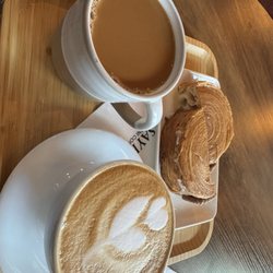 Sayfani Coffee House - Sayfani latte, Erda Chai, and Lotus Croissant