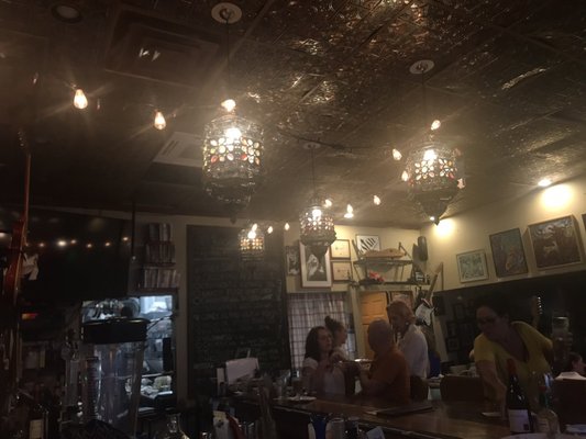 Photo of Rock Da Casbah - Saugerties, NY, US. At a table by the bar area. Really cool lighting. Not too bright but not too dark.