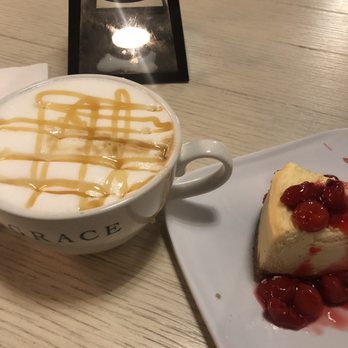 Grace - Keto Cheesecake and the BEST Carmel Macchiato coffee (they toasted the top)!! - Wine Bars Near Me - Yorkville, Illinois