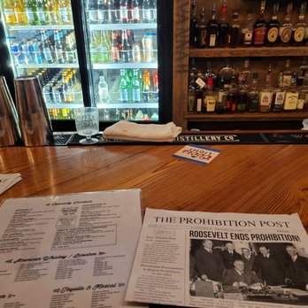 Prohibition Kitchen - Menu looks like an old newspaper - Bars Near Me - St. Augustine, Florida