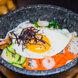 Dangol Korean Restaurant - Shrimp Bibimbab, 韓式蝦仁石鍋拌飯