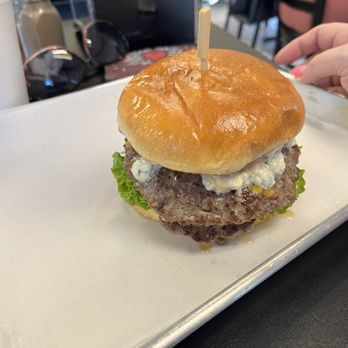 Edmond's Burgers & More - Blue burger....THIS is how it should be! - American Near Me - Plano, Texas Edmond's Burgers & More - Blue burger....THIS is how it should be! - American Near Me - Plano, Texas
