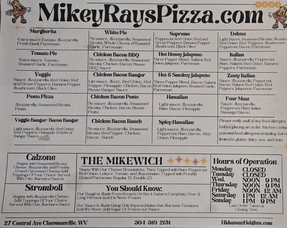 Mikey Rays Pizza Logo