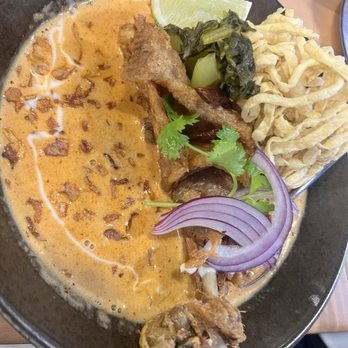 Dara - Khao Soi - Crispy Chicken Leg - Thai Near Me - Philadelphia, Pennsylvania