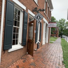 the entrance to the building