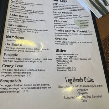 Frankie & Lola's Front Street Cafe - Menu 11/25/25 - Breakfast & Brunch Near Me - Morro Bay, California
