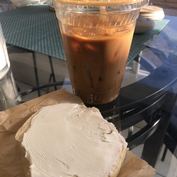 Hyper Coffee - Iced Americano/everything bagel - Coffee & Tea Near Me - Arcadia, California