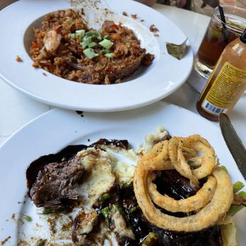 82 Queen - Jambalaya and short ribs dinners. Was so good we dove in before taking the picture. Sorry (not sorry). - Southern Near Me - Charleston, South Carolina