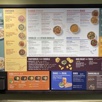 Noodles & Company - Wall menu - Pasta Shops Near Me - Lafayette, Indiana Noodles & Company - Wall menu - Pasta Shops Near Me - Lafayette, Indiana