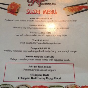 Fifers Seafood - Sushi Menu...did you know?! - Bars Near Me - Pasadena, Maryland