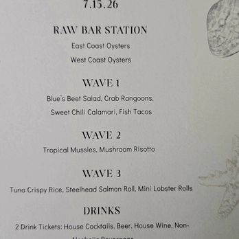 Elite All Star Dinner: Blue Anchor - Menu - Yelp Events Near Me - Jersey City, New Jersey