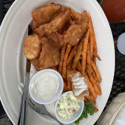 Karly's Bar and Cellar Restaurant - Cod with sweet potato fries