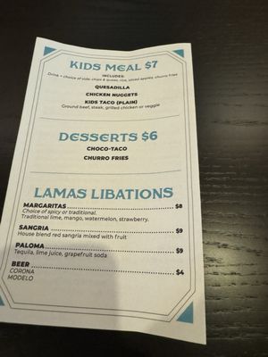 Menu photo 3 Taco Lamas Hoffman Estates, IL