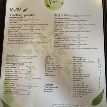 Something Vegan - Menu (front) - Asian Fusion Near Me - Burbank, California Something Vegan - Menu (front) - Asian Fusion Near Me - Burbank, California