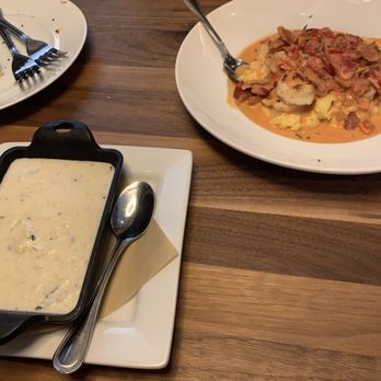 Seasons 52 - Shrimp and Grits and Truffle Risotto - New American Near Me - Rancho Cucamonga, California Seasons 52 - Shrimp and Grits and Truffle Risotto - New American Near Me - Rancho Cucamonga, California